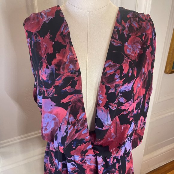 Eight Sixty Revolve Crossfront Dress Fuschia Black and Orchid - Picture 4 of 9